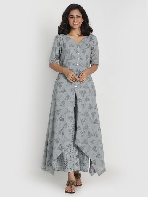 printed kurta palazzo set - 17557505 - Very Small Image - 1