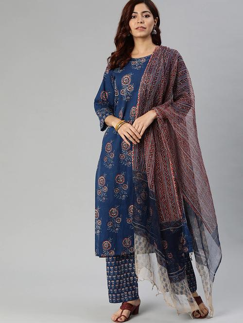 floral kurta palazzo set - 17558444 - Very Small Image - 1