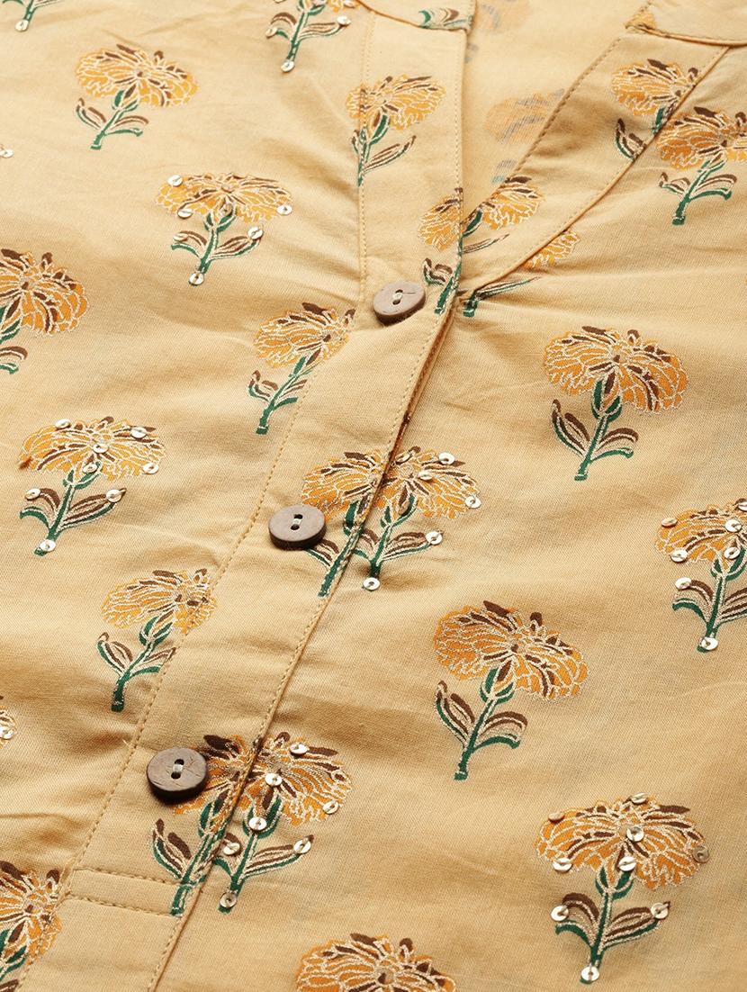 lemon sherbet floral kurta pant set - 17558447 - Zoom Image - 4