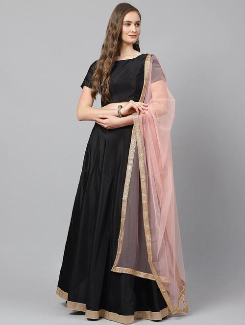 solid flared lehenga - 17558585 - Very Small Image - 1