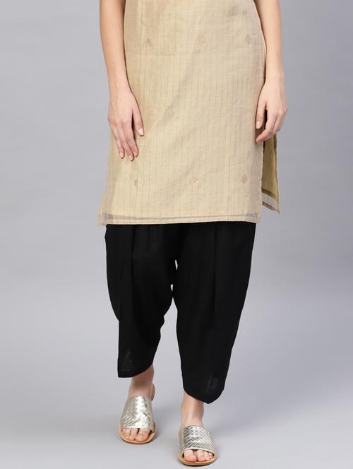 black cotton patiyala salwars - 17559753 - Very Small Image - 1