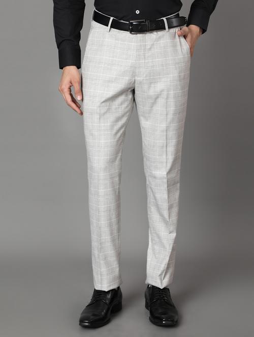 grey checkered formal trouser  - 17562469 - Very Small Image - 1