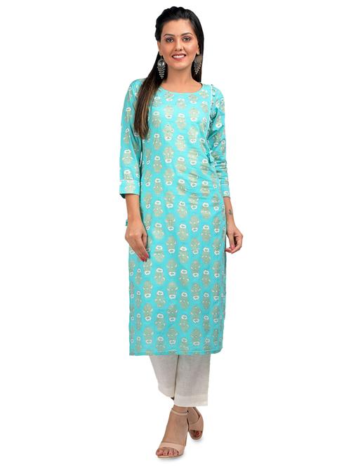 floral straight kurta - 17562530 - Very Small Image - 1