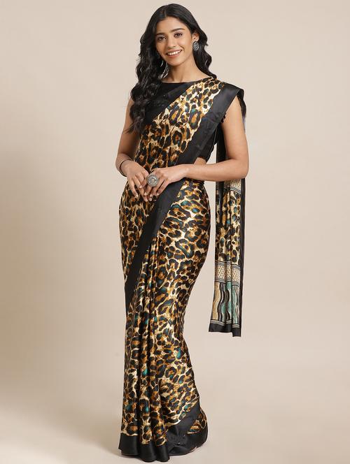 animal printed saree with blouse - 17562932 - Very Small Image - 1