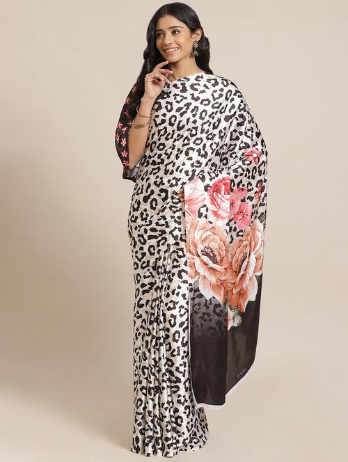 animal printed saree with blouse - 17562935 - Very Small Image - 1