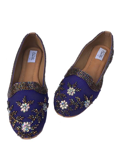 blue faux leather slip on loafers - 17563041 - Very Small Image - 1
