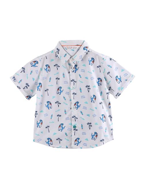 white printed casual shirt - 17563066 - Very Small Image - 1
