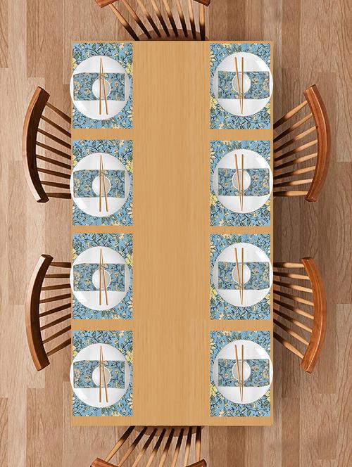 texstylers block printed pure cotton jaipuri print mat and napkin set(8 mat and 8 napkins) - 17563283 - Very Small Image - 1