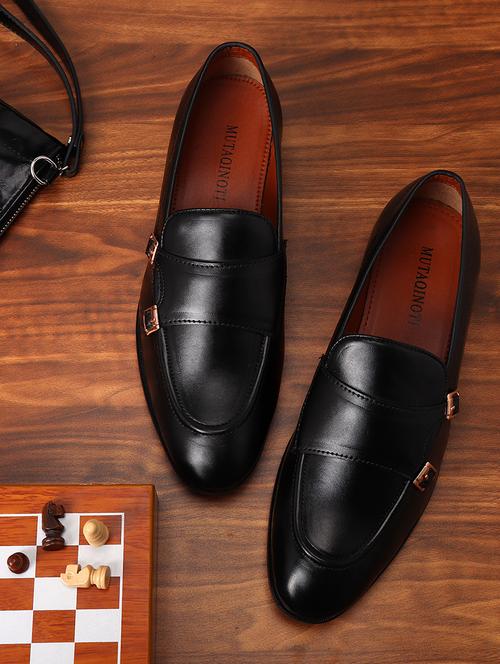black patent leather slip on loafers - 17563338 - Very Small Image - 1