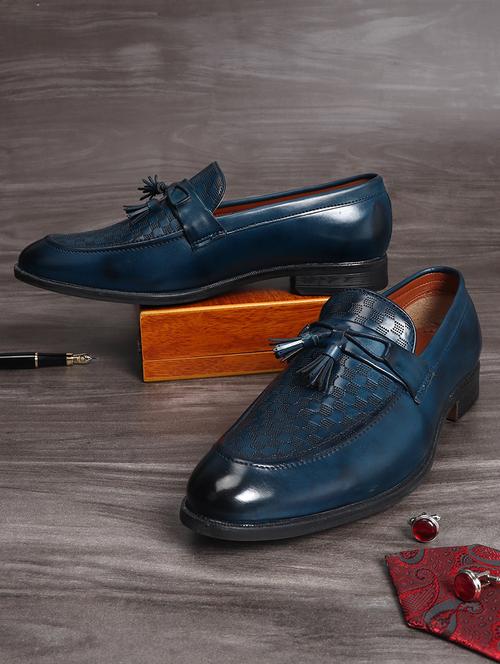 blue patent leather slip on loafers - 17563346 - Very Small Image - 1