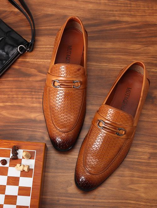 tan patent leather slip on loafers - 17563352 - Very Small Image - 1