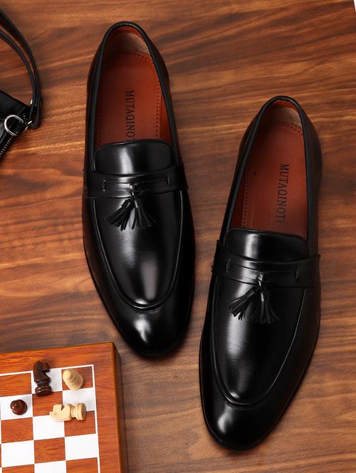 black patent leather slip on loafers - 17563357 - Very Small Image - 1