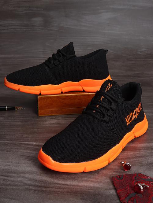 orange  lace up sport shoe - 17563364 - Very Small Image - 1