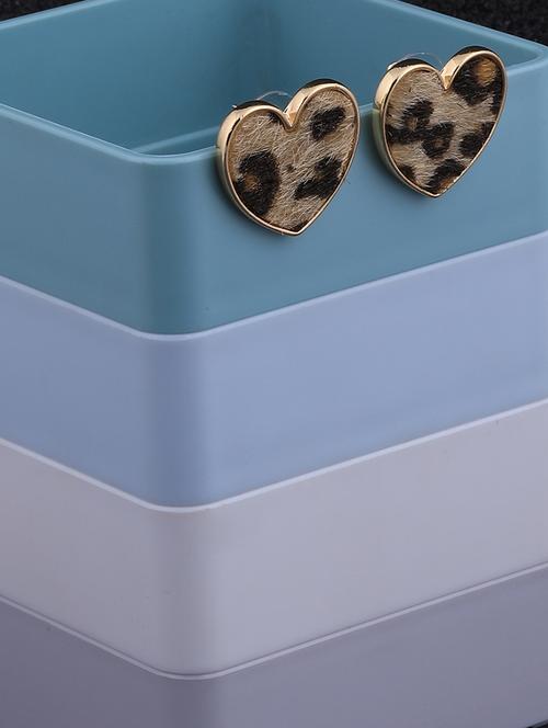 gold metal drop earring - 17563865 - Very Small Image - 1