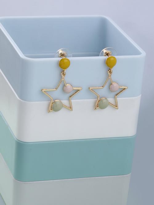 multi colored metal drop earring - 17563868 - Very Small Image - 1