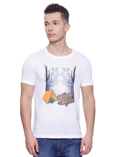 white printed t-shirt - 17564166 - Very Small Image - 1