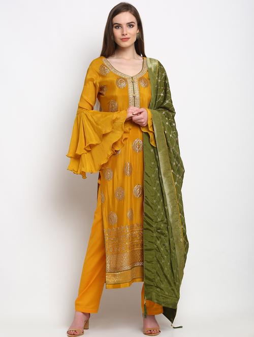 embroidered unstitched suit - 17564452 - Very Small Image - 1