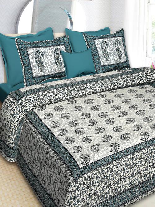indhome life 100% cotton king size double bedsheet(90*108 inches) with two pillow covers(17*27 inches) - 17564456 - Very Small Image - 1