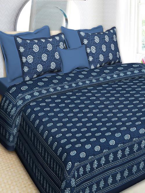 indhome life 100% cotton king size double bedsheet(90*108 inches) with two pillow covers(17*27 inches) - 17564462 - Very Small Image - 1
