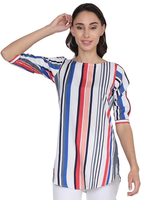 round neck striped tunic  - 17564799 - Very Small Image - 1