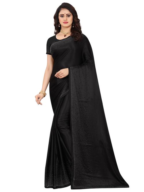 solid bordered saree with blouse - 17566072 - Very Small Image - 1