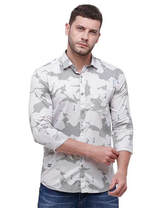 grey camouflage casual shirt - 17566328 - Very Small Image - 1