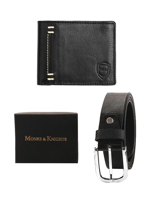 black genuine leather gift combo - 17566984 - Very Small Image - 1