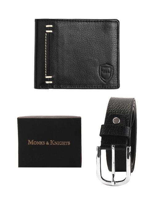 black genuine leather gift combo - 17566988 - Very Small Image - 1