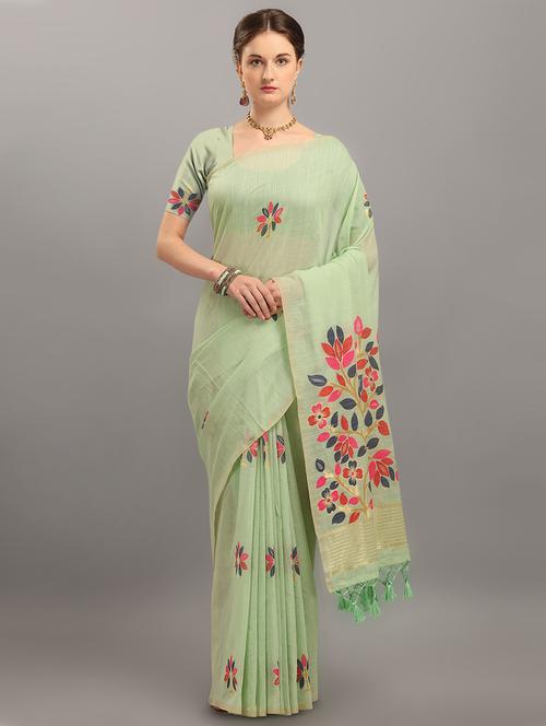 jacquard work saree  with blouse - 17567925 - Very Small Image - 1