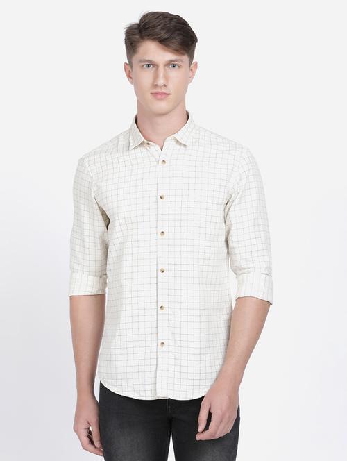 white checkered casual shirt - 17568020 - Very Small Image - 1
