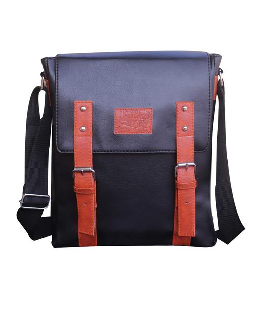 black leatherette (pu) messenger messengerbag - 17569041 - Very Small Image - 1