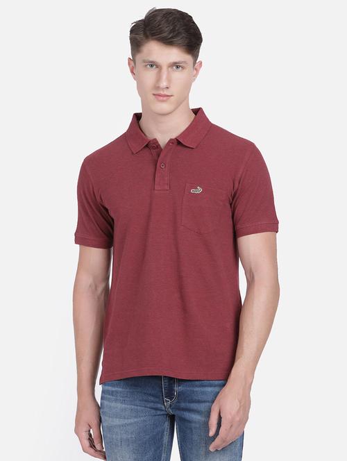 maroon solid polo t-shirt - 17569502 - Very Small Image - 1