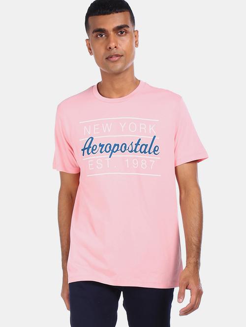 pink chest print t-shirt - 17569965 - Very Small Image - 1