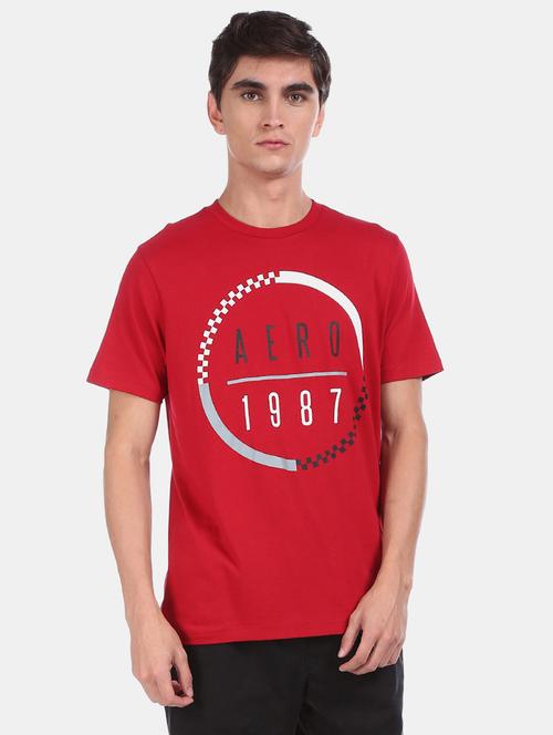 red chest print t-shirt  - 17570039 - Very Small Image - 1