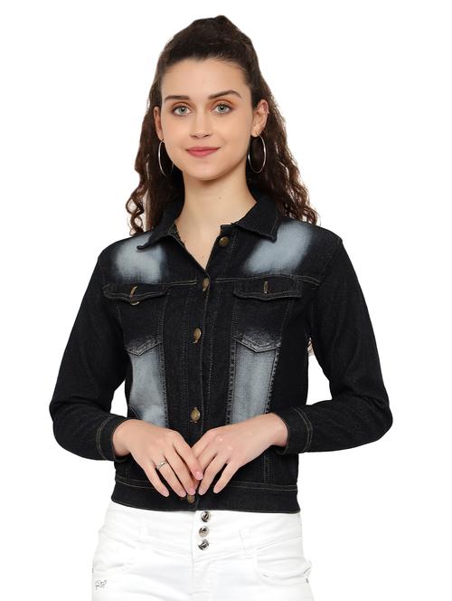 black denim summer jacket - 17570293 - Very Small Image - 1