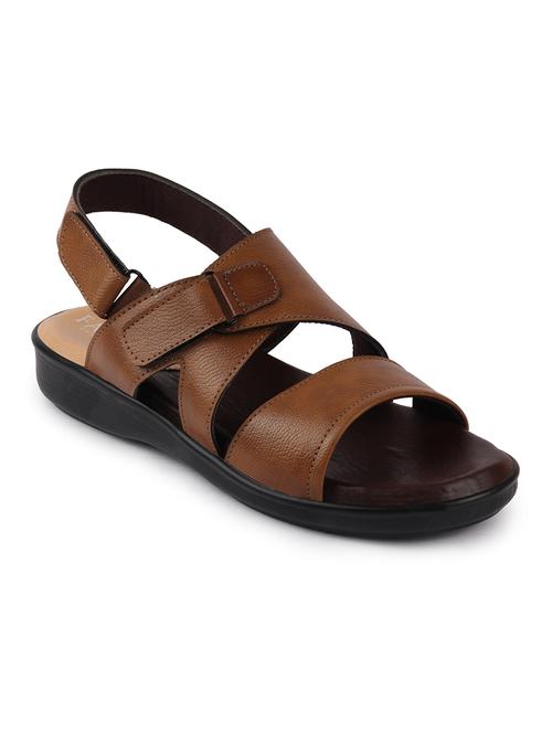 tan pu back strap sandals - 17571642 - Very Small Image - 1