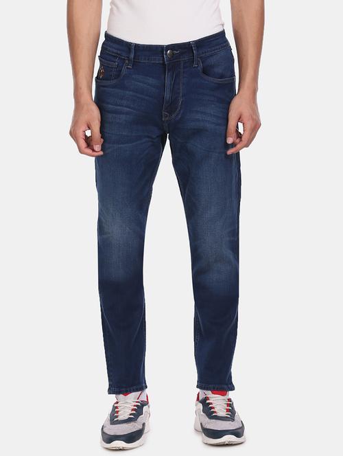 blue light washed denim jeans - 17571772 - Very Small Image - 1