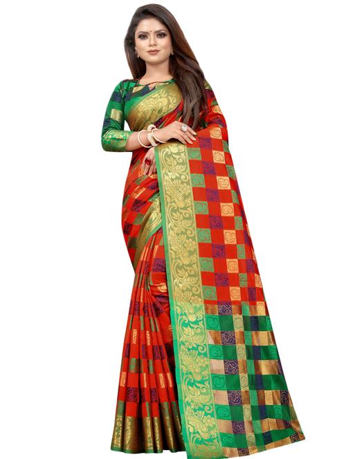 zari work banarasi saree with blouse - 17571832 - Very Small Image - 1