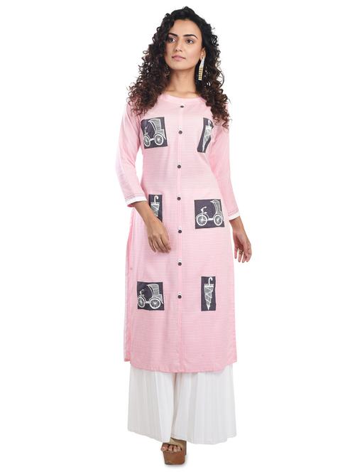 striped straight kurta - 17572644 - Very Small Image - 1