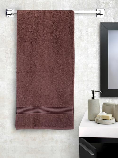 lorena 100% cotton super-soft terry towels -1pc bath towel (d`ross) solid-brown - 17572917 - Very Small Image - 1
