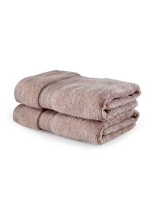 bianca zero-twist 100% cotton ultra-fluffy towels -2pc hand towel (paradiso) solid-wheat - 17572952 - Very Small Image - 1