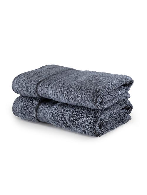 bianca zero-twist 100% cotton ultra-fluffy towels -2pc hand towel (paradiso) solid-grey - 17572953 - Very Small Image - 1