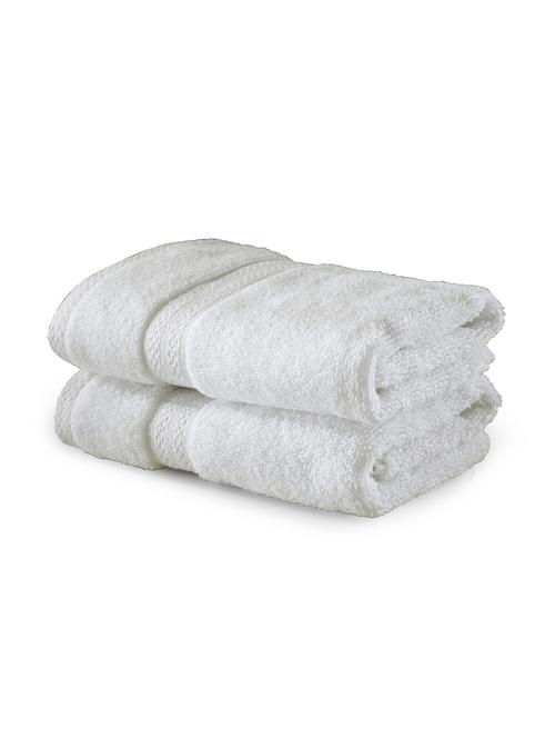 bianca zero-twist 100% cotton ultra-fluffy towels -2pc hand towel (paradiso) solid-white - 17572954 - Very Small Image - 1