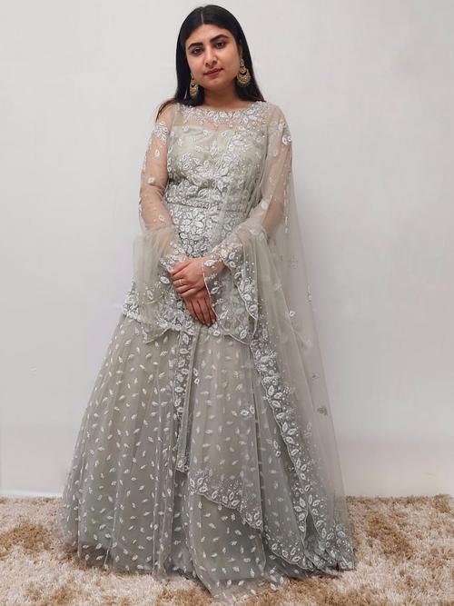 peplum style lehenga set  - 17573192 - Very Small Image - 1