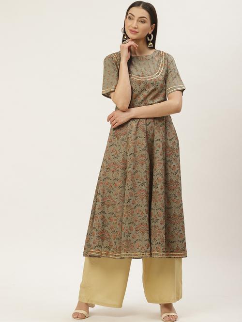 women's flared kurta - 17573396 - Very Small Image - 1