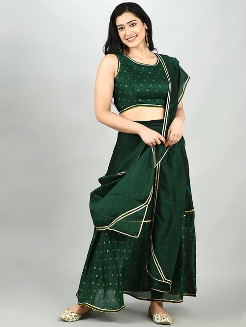 printed flared lehenga - 17573424 - Very Small Image - 1