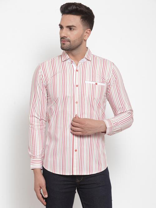 mens stripes casual shirt - 17573886 - Very Small Image - 1
