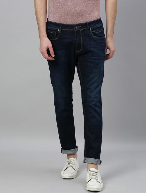 navy blue light washed denim jeans  - 17574372 - Very Small Image - 1