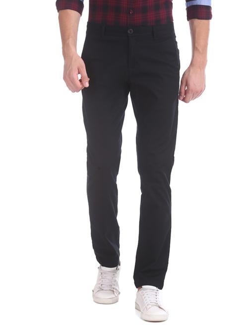 navy blue solid chinos  - 17574503 - Very Small Image - 1
