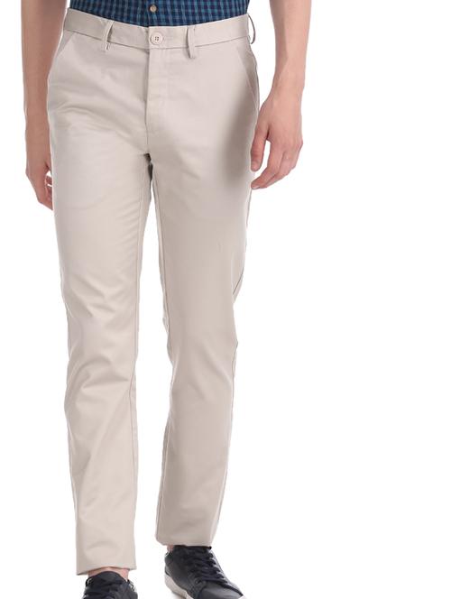 beige solid chinos  - 17574547 - Very Small Image - 1